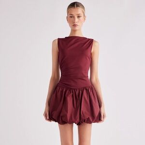 Elegant Burgundy Mini Dress